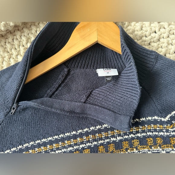 Cabi‎ Fair Isle Off Set Neck Sweater Medium - Picture 6 of 8